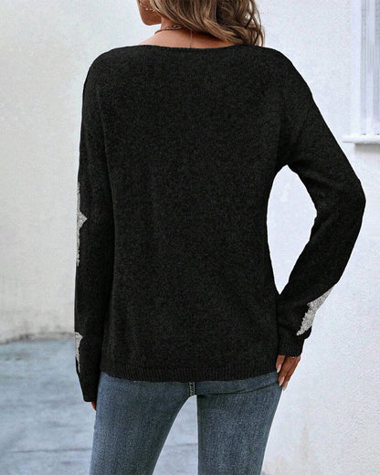 Andrea's™ | Pullover mit modischem fünfzackigem Stern