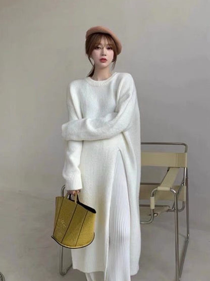 Andrea's™ | Gestricktes, gemütliches Kleid mit Seitenschlitz