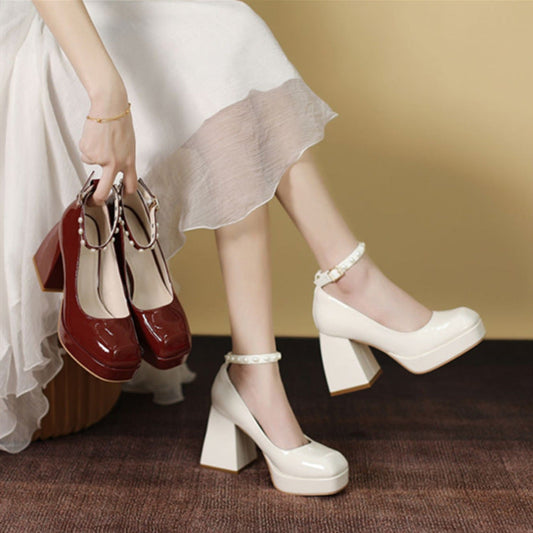Chic Block Heel Pumps Andrea Serena High Heels