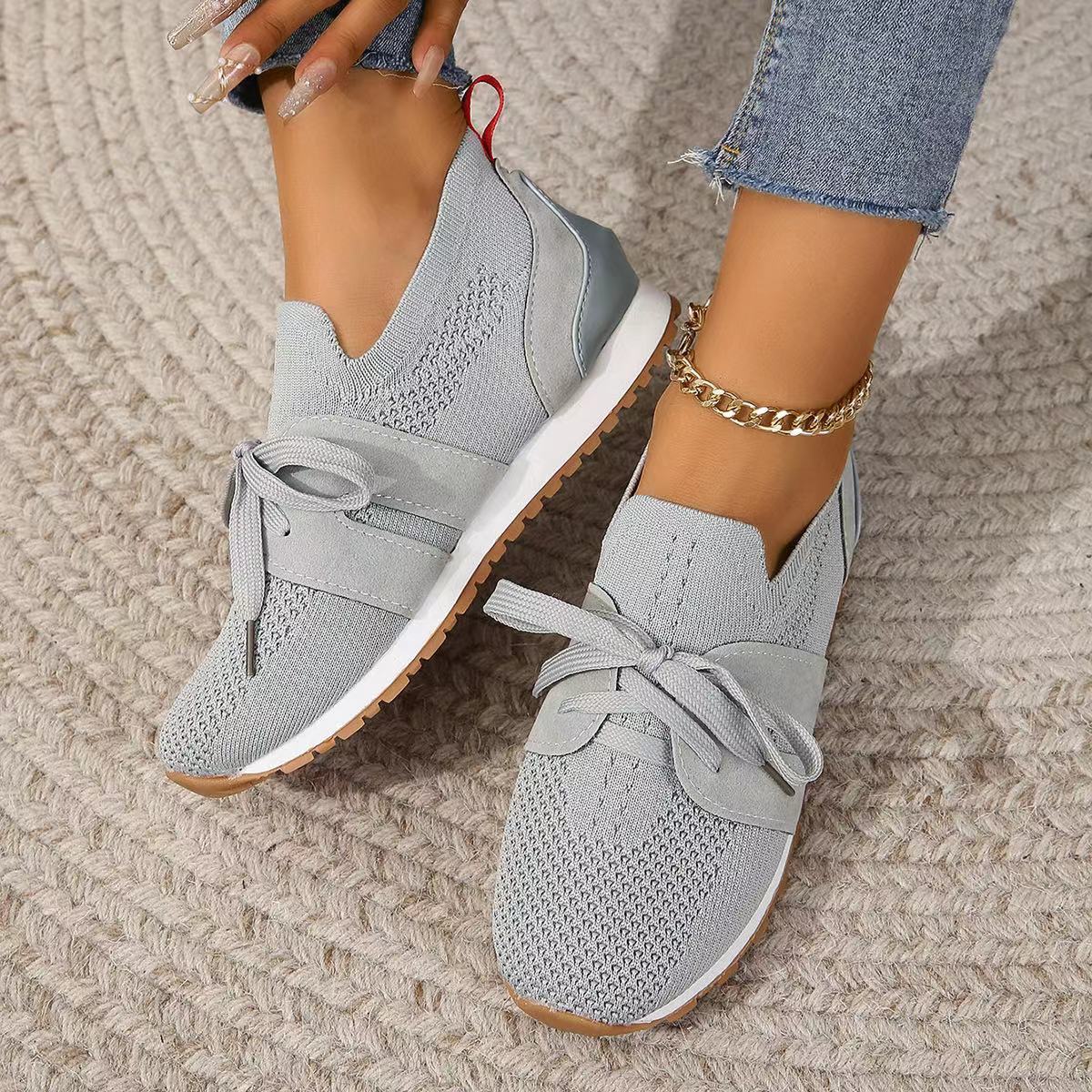 Andrea's™ | Damen-Mesh-Sneaker mit Schnürung