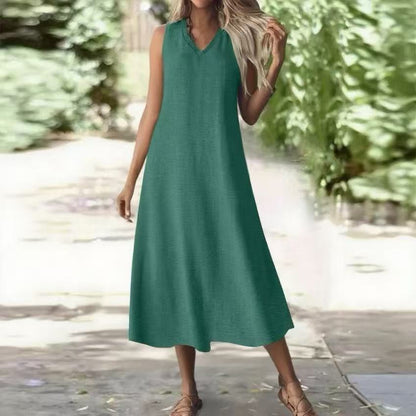 Schickes ärmelloses Hanfkleid von Andrea Serena