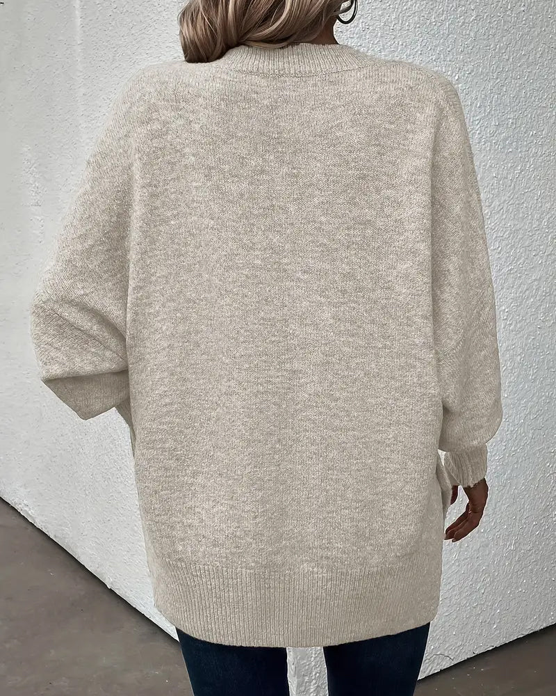 Andrea's™ | Pullover Laternenärmel V-Ausschnitt