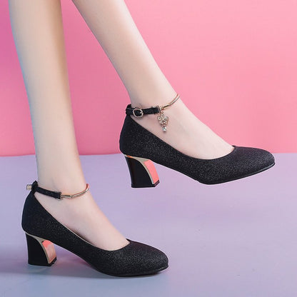 Elegante Andrea Serena Pumps mit Blockabsatz