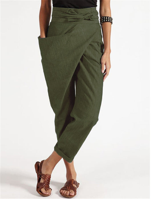 Andrea's™ | Cropped-Hose mit Wickelvorderseite