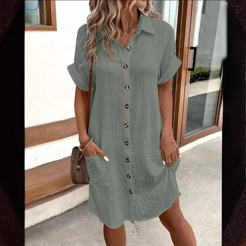 Schickes Kurzarm-Hemdkleid von Andrea Serena