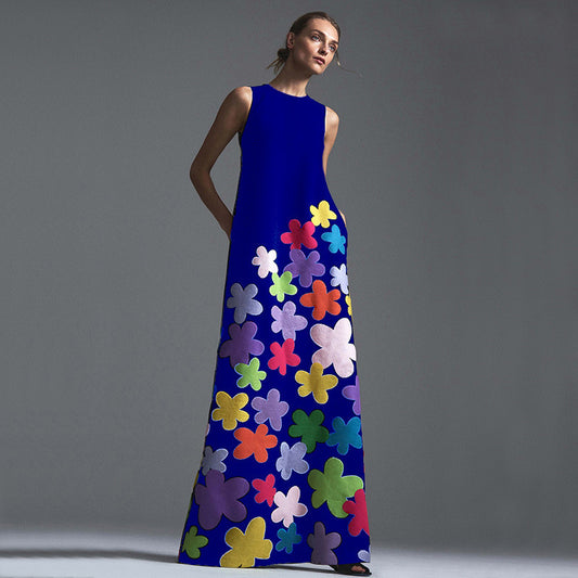 Andrea's™ | Ärmelloses geblümtes Maxikleid