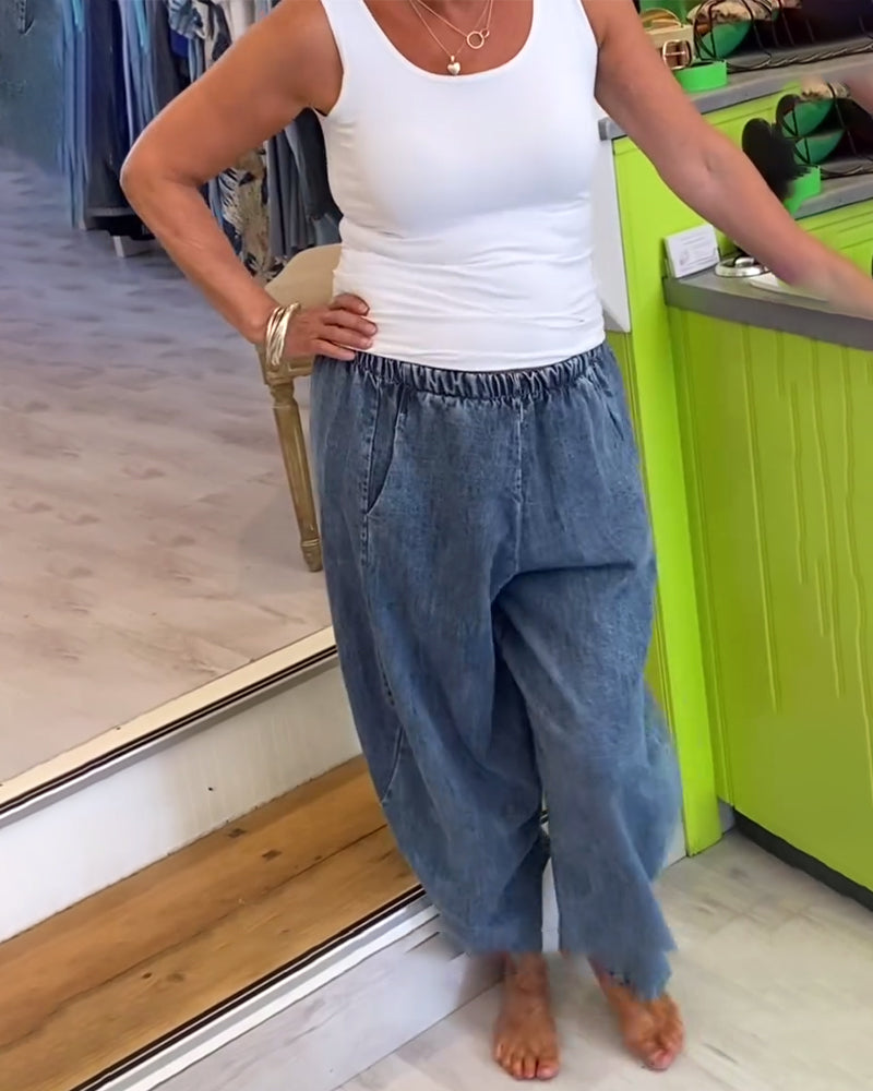 Andrea's™ | Jeans mit elastischem Bund im lässigen Stil