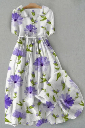Andrea's™ | Geblümtes Midikleid mit Kragen