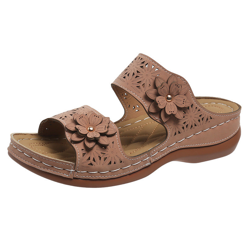 Andrea Serena Sandalen mit Blumenmuster, inspiriert von Pinterest