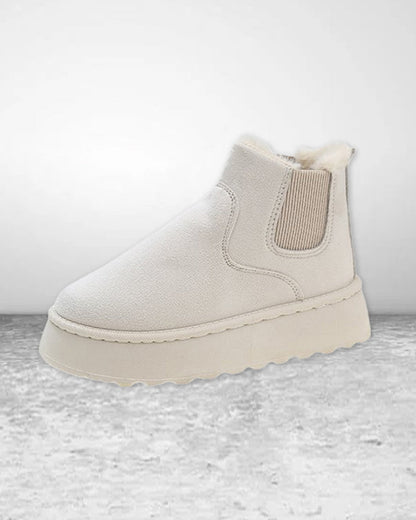 Andrea's™ | Schneestiefel in Unifarbe mit dicker Sohle