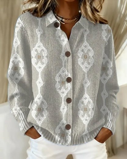 Andrea's™ | Cardigan Polo Kragen Einreihig