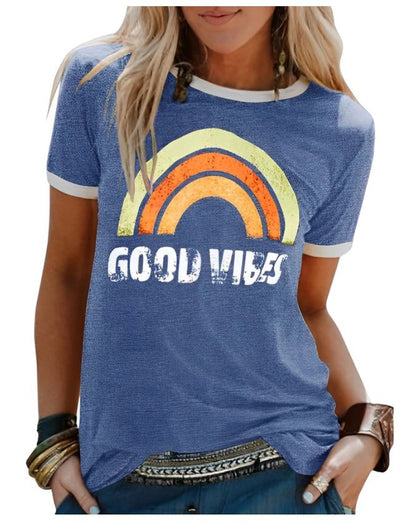 Andrea's™ | Kurzärmeliges T-Shirt mit Rundhalsausschnitt