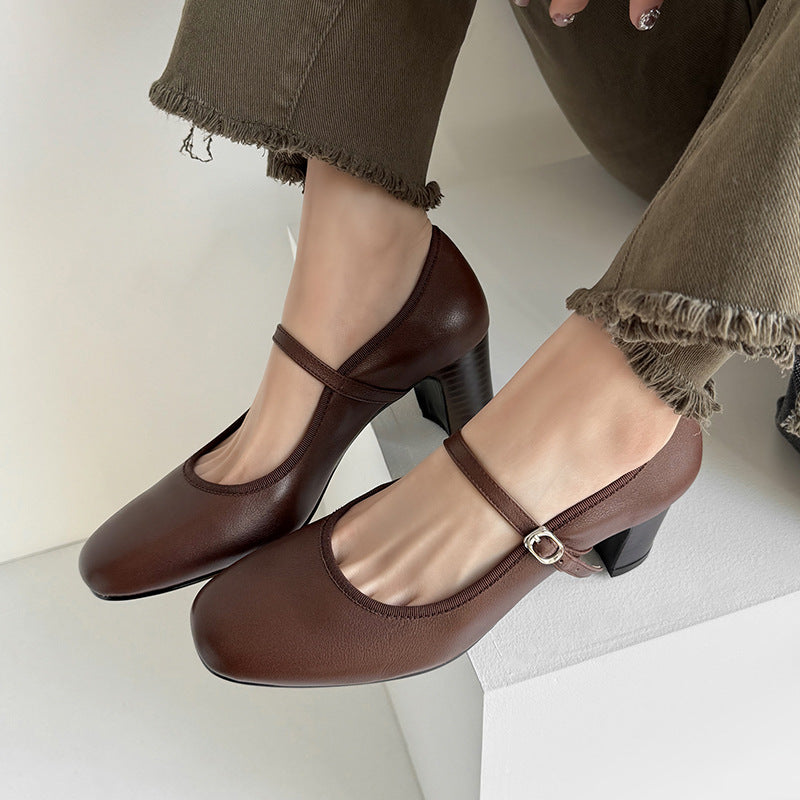 Retro Mary Jane Heels by Andrea Serena