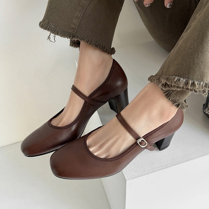 Retro Mary Jane Heels by Andrea Serena