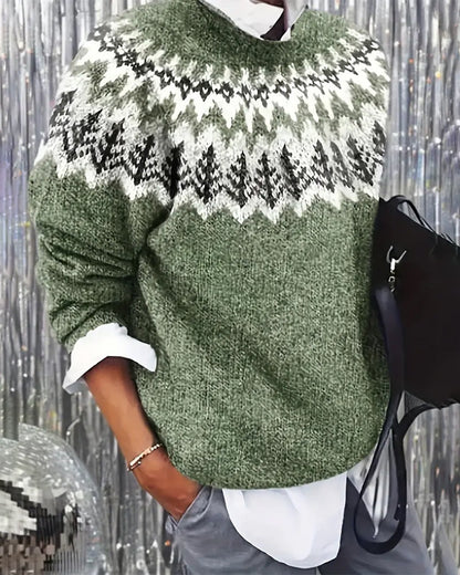 Andrea's™ | Retro lässiger Pullover mit Zahnmuster-Design