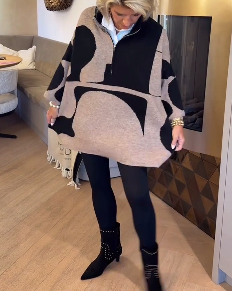 Andrea's™ | Pullover mit halbem Reißverschluss und modischem Stehkragen