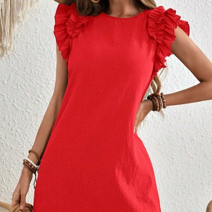 Elegantes Sommerkleid von Andrea Serena mit Rüschenärmeln