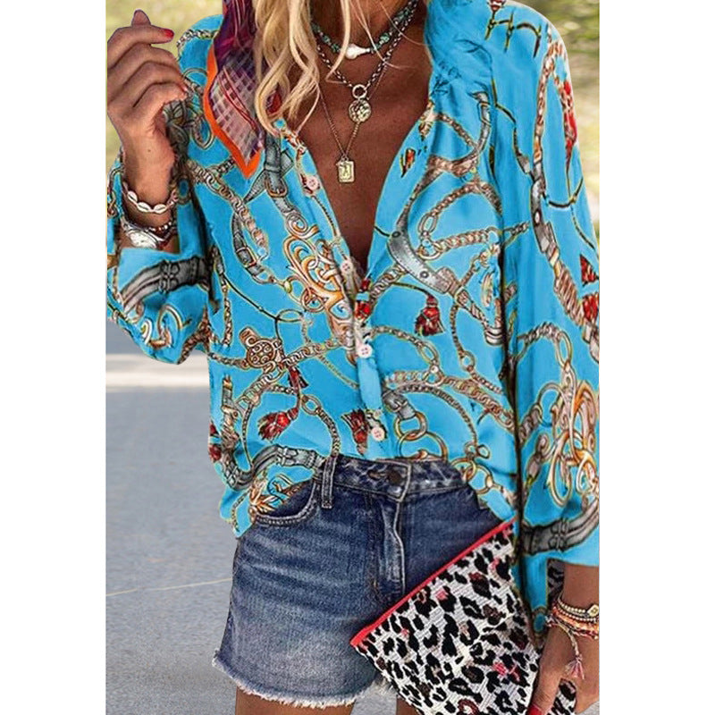 Hemd im lebhaften Andrea-Ainsley-Streetstyle-Stil mit Print