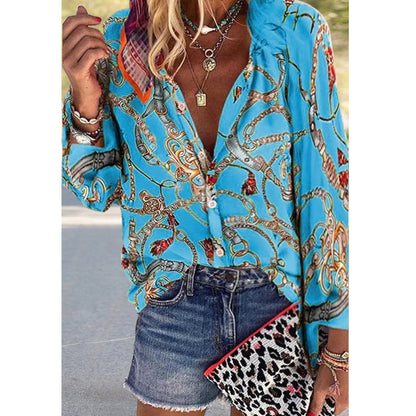 Hemd im lebhaften Andrea-Ainsley-Streetstyle-Stil mit Print