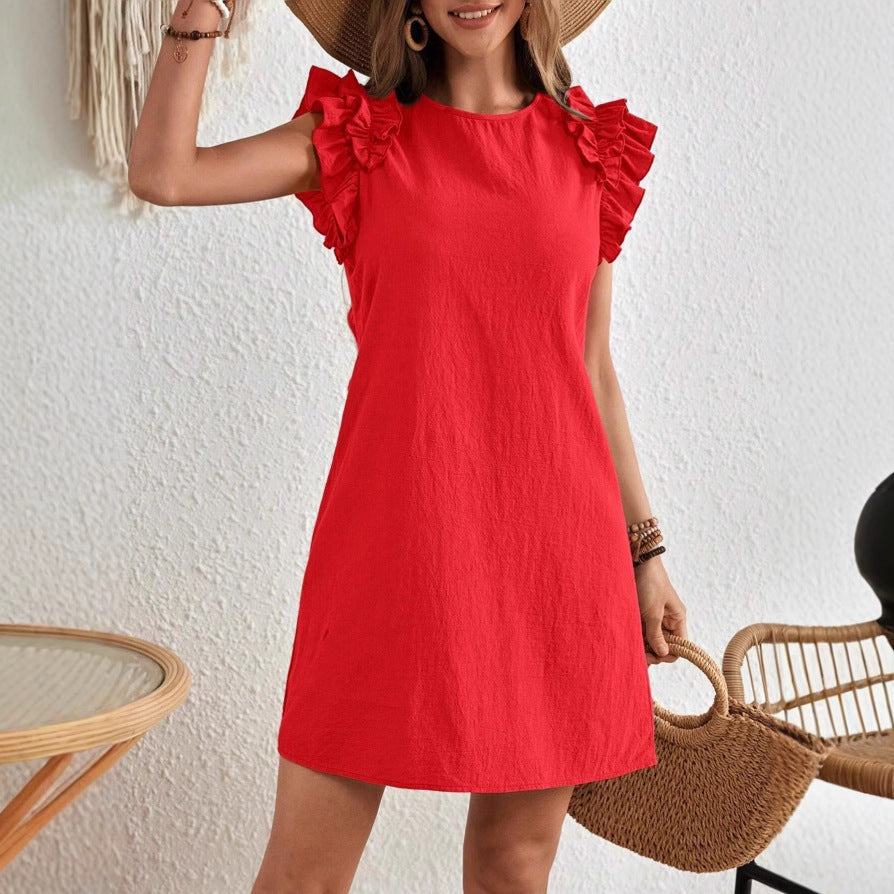 Elegantes Sommerkleid von Andrea Serena mit Rüschenärmeln