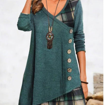 Andrea's™ | Lässiges Langarmshirt mit Patchwork-Design