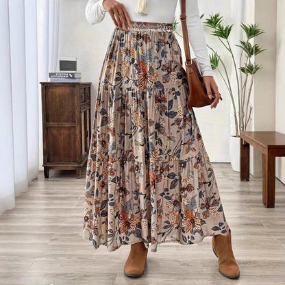 Boho-Blumen-Midirock von Andrea Serena