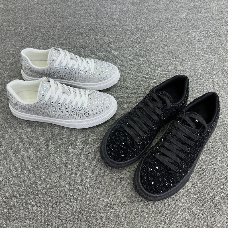 Rhinestone Suede Sneakers by Andrea Serena