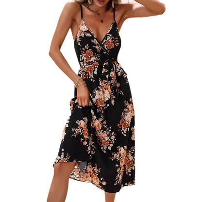 Andrea Serena Sommer-Midikleid mit Blumenmuster