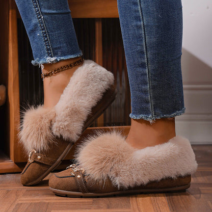 Samtplüsch-Loafer von Andrea Serena