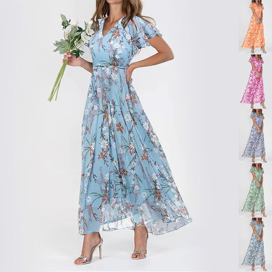 Andrea's™ | Sommerliches Maxikleid mit Rüschen
