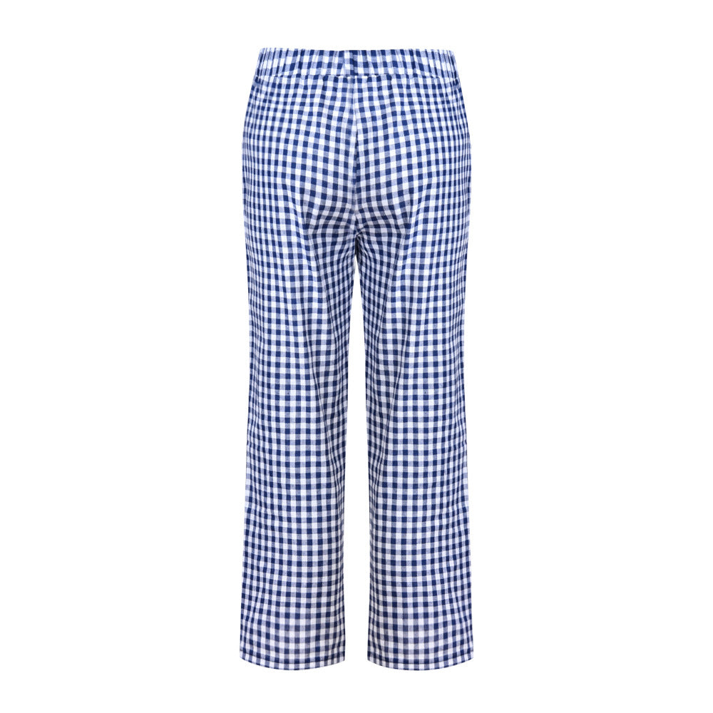 Vielseitige karierte Cropped-Hose von Andrea Serena