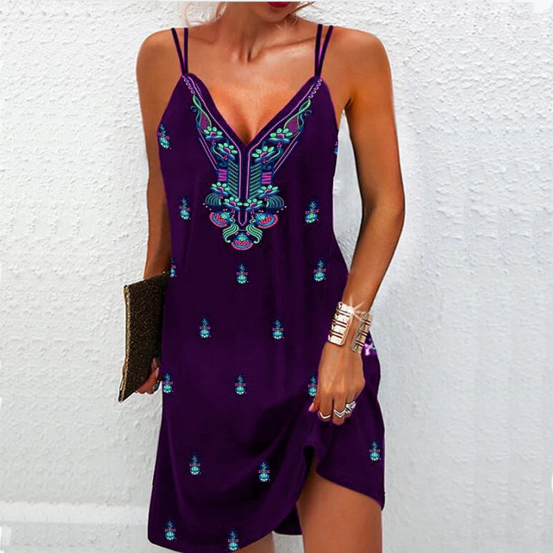 Boho-Kleid mit V-Ausschnitt aus der Sommerkollektion von Andrea Serena