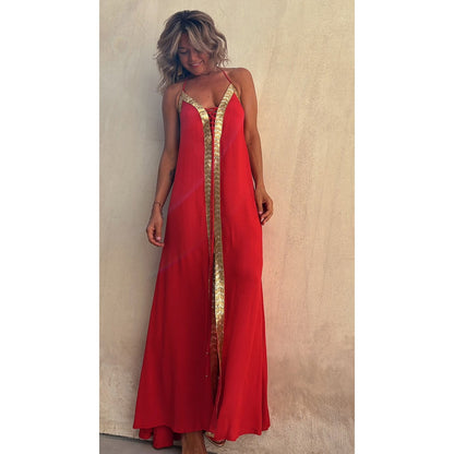 Elegantes Neckholderkleid mit Schnürung von Andrea Serena