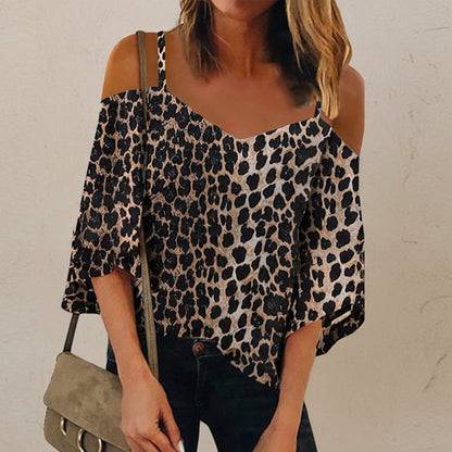 Elegante bedruckte Chiffonbluse von Andrea Serena