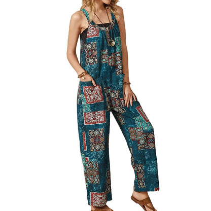 Vintage-Jumpsuit mit Andrea Serena-Print
