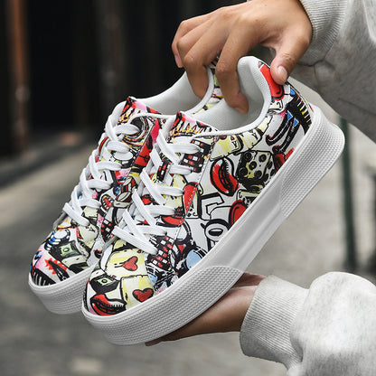 Andrea Serena Low-Top-Sneaker mit Graffiti-Print