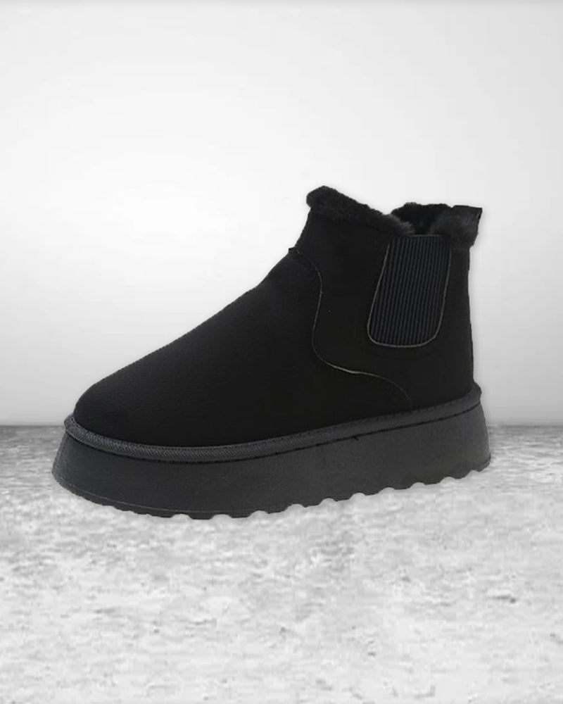 Andrea's™ | Schneestiefel in Unifarbe mit dicker Sohle