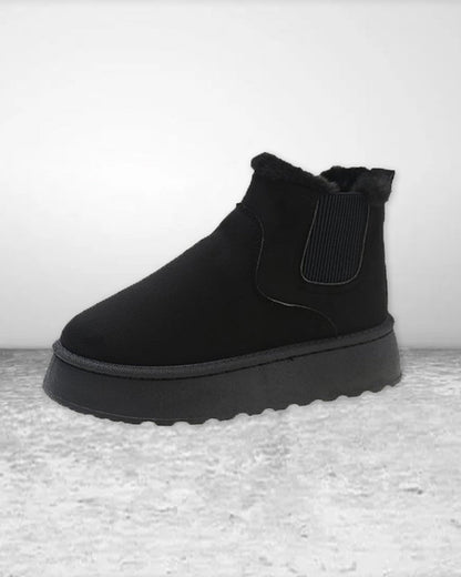 Andrea's™ | Schneestiefel in Unifarbe mit dicker Sohle