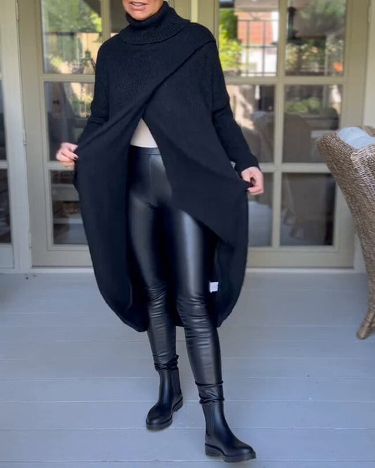 Andrea's™ | Pullover mit hohem Hals und lang