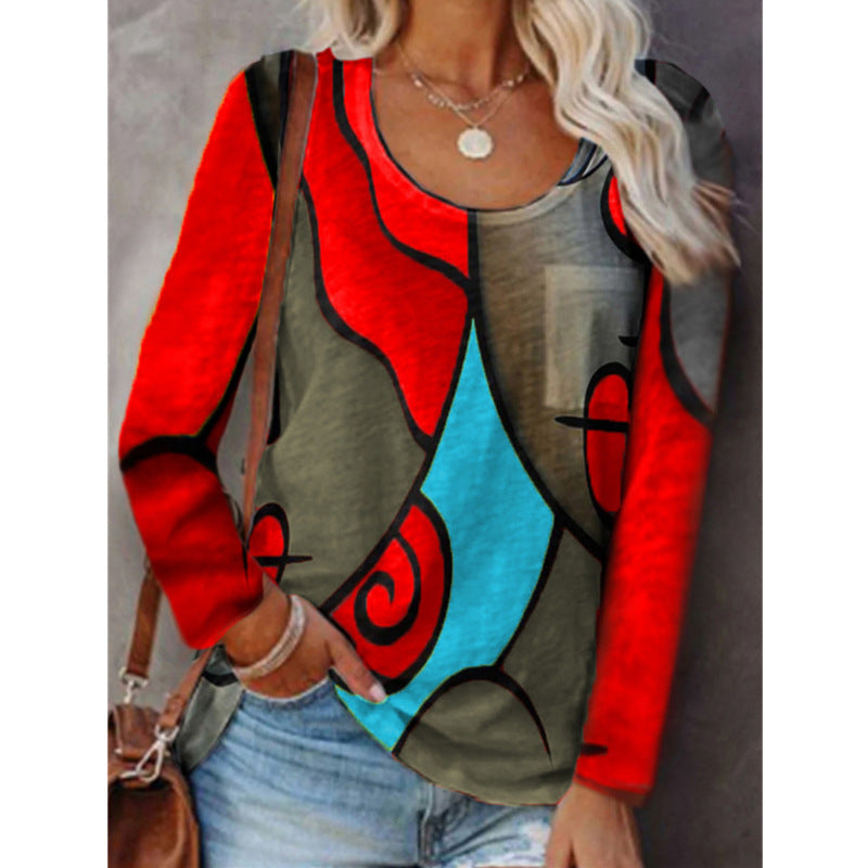 Langarmshirt mit Farbblockmuster von Andrea Serena