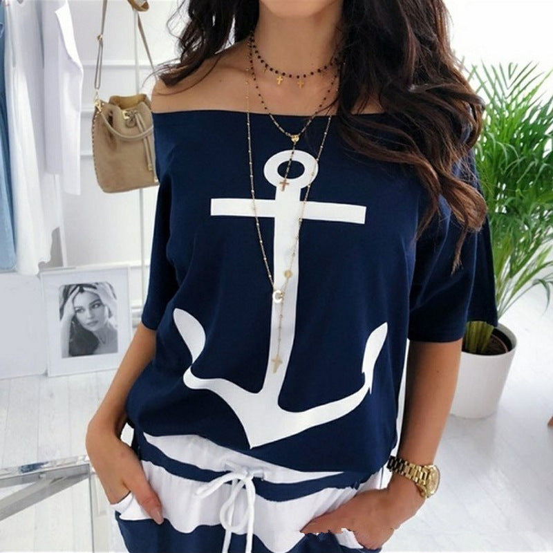 Nautisches Anker-Off-Shoulder-Top von Andrea Serena