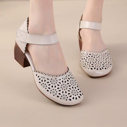 Andrea's™ | Vintage-Lederschuhe mit Lochmuster