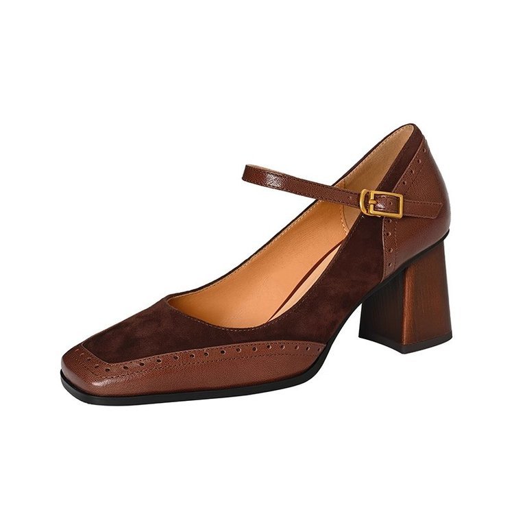 Elegante Andrea Serena Blockabsätze mit eckiger Spitze