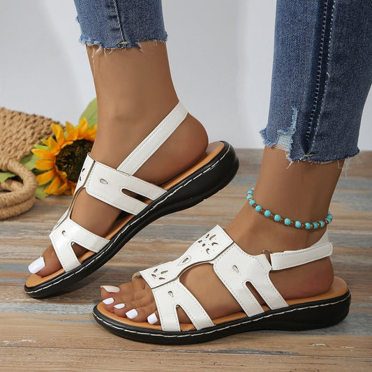 Elegante Plateau-Sandalen mit Klettverschluss von Andrea Serena