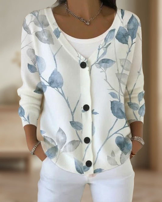Andrea's™ | Cardigan Mit Botanisch-Inspirierter Stimmung