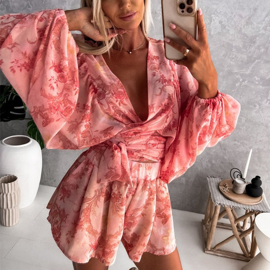 Boho Chic Andrea Serena Tropischer Jumpsuit Set