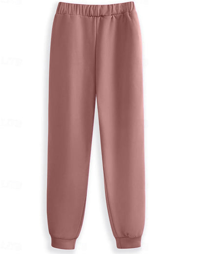 Andrea's™ | Freizeithose aus Fleece mit Buchstaben-Print