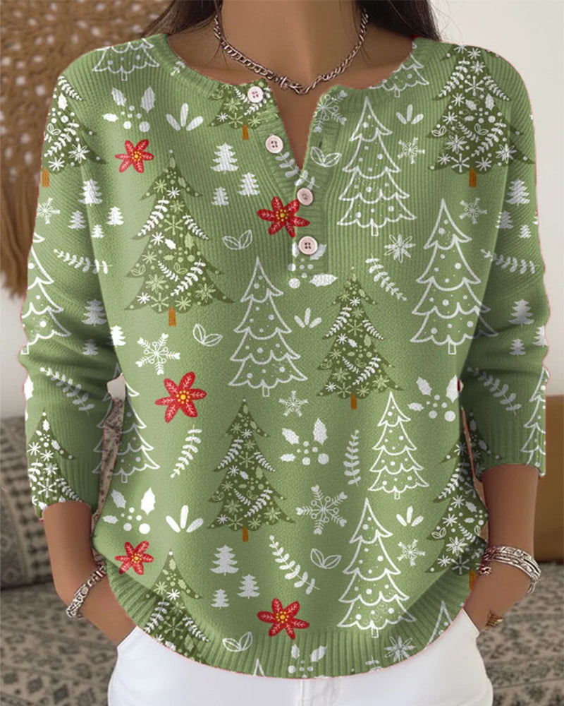 Andrea's™ | Pullover Mit Weihnachtsbaum - Muster
