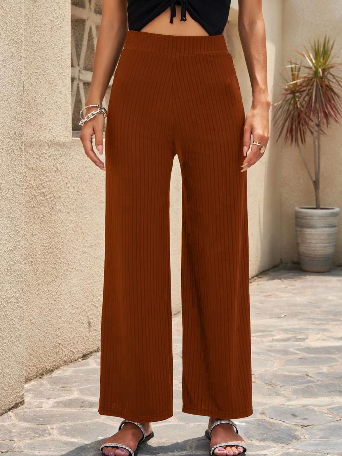 Stretch-Hose mit weitem Bein von Andrea Serena