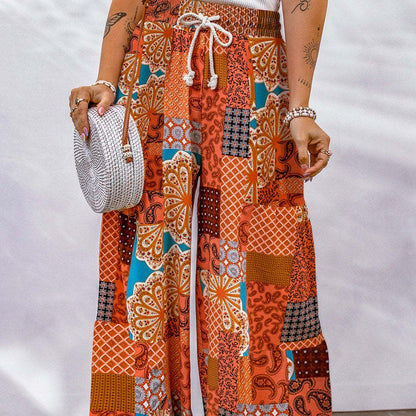 Boho Floral Andrea Serena Wide Leg Pants